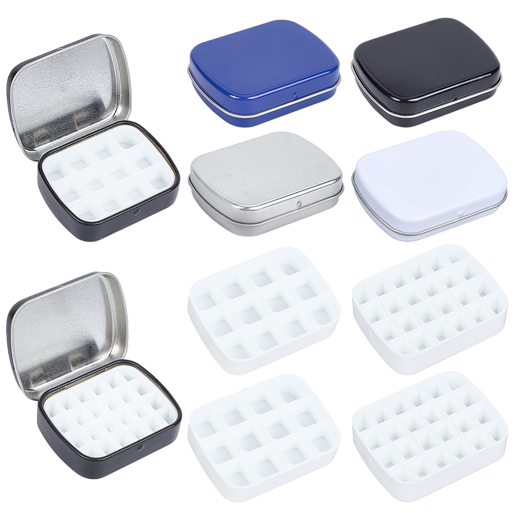 Wells Color Box 4 Sets 4 Colors Tin Storage Box Watercolor Travel Palette Box Mini ...