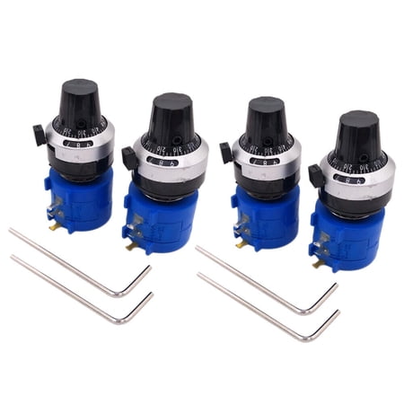 4 Sets 5K Ohm 3590S Potentiometer 10 Turn Counting Dial Rotary Knob US Stock ##