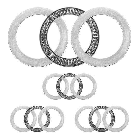 4 Sets AXK6590+2AS Thrust Needle Roller Bearings, 65x90x5mm Chrome Steel Needles Roller Bearing, (ABEC 5)