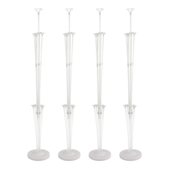 4 Sets Balloon Stands for Floor, 53inch Balloon Sticks with Base Balloon Stand Holder Kit 13 in 1 Balloon Kit