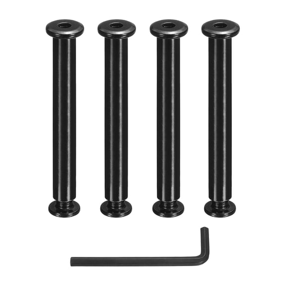 Uxcell 4 Sets Binding Post Screw Female M8*70*Φ10 Hex Drive Socket Cap with Wrench
