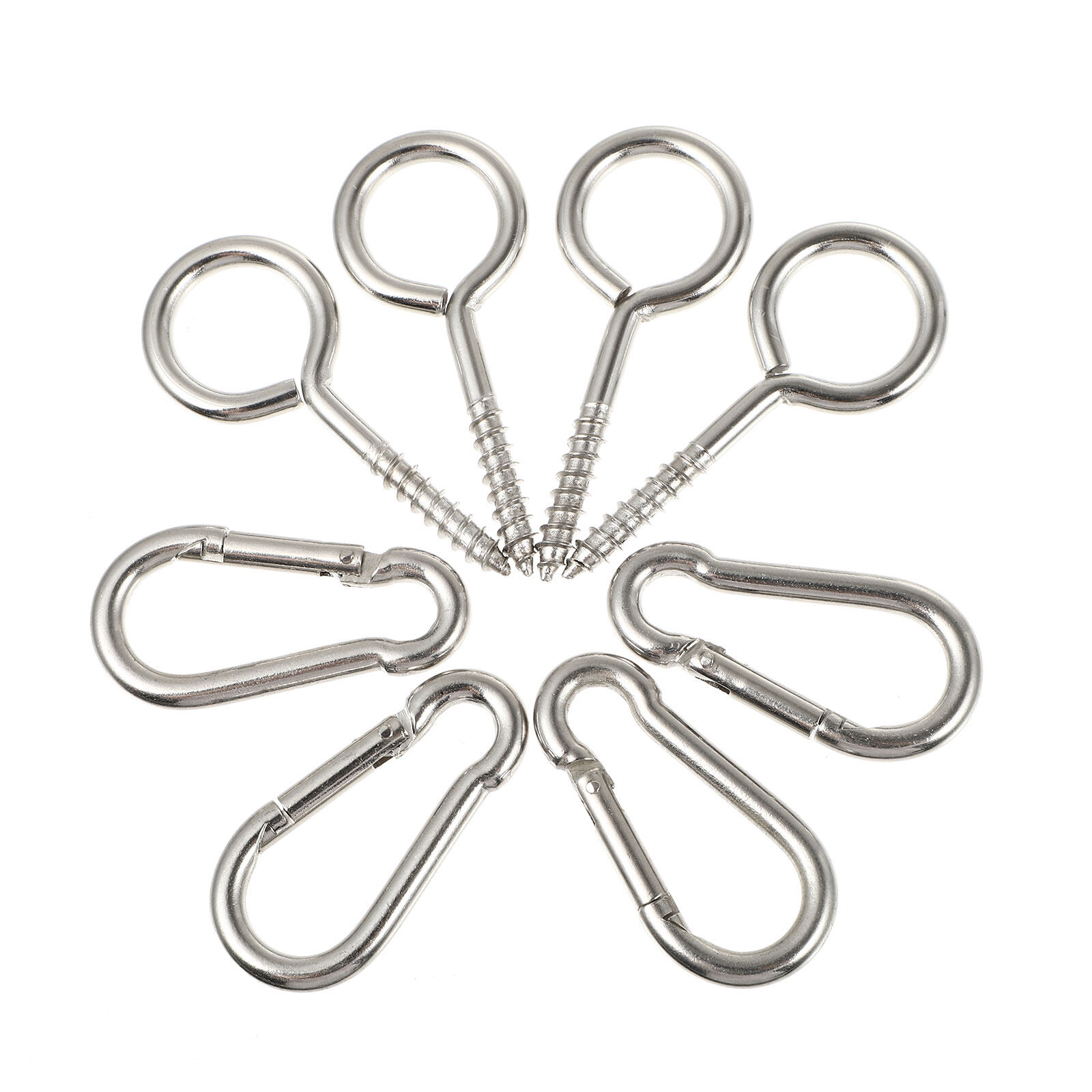 4 Sets Bolts Hammock Hitch Screw Pack Eye Hooks Self Tapping Eyes