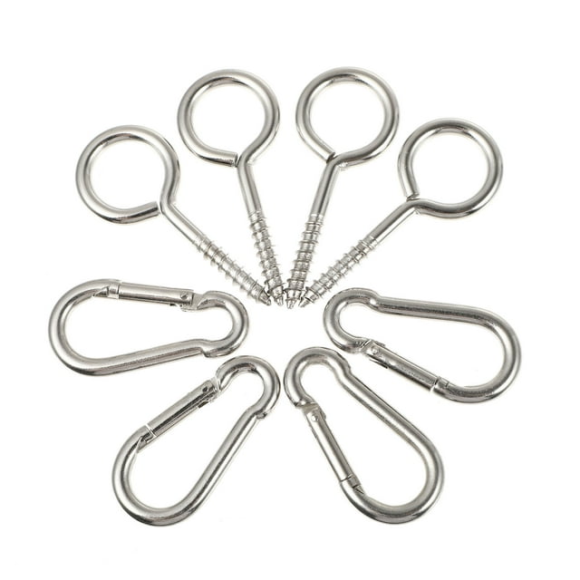 4 Sets Bolts Hammock Hitch Screw Pack Eye Hooks Self Tapping Eyes