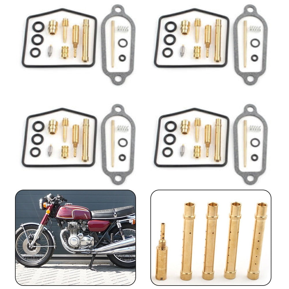 Intake Insulator Set For Honda CB350F & CB400F - Replacement Rubber Carburetor Manifolds (Set Of 4)