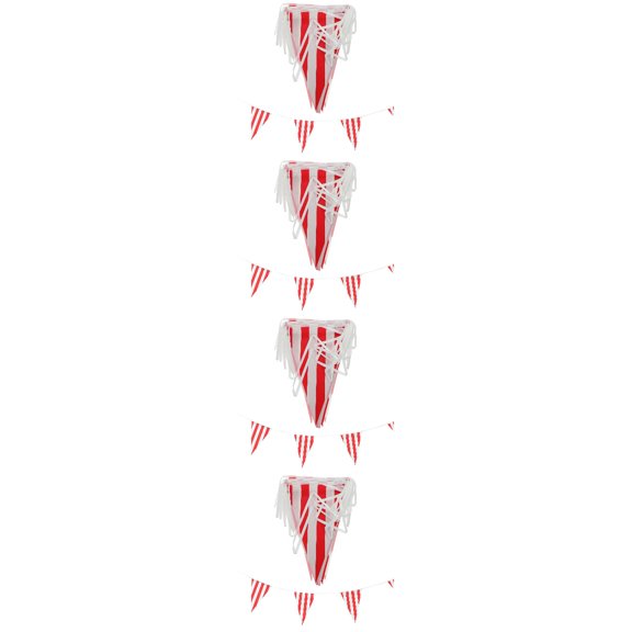 4 Sets Circus Pennant Banner Decorative Hanging Flag Party Doorway Decoration