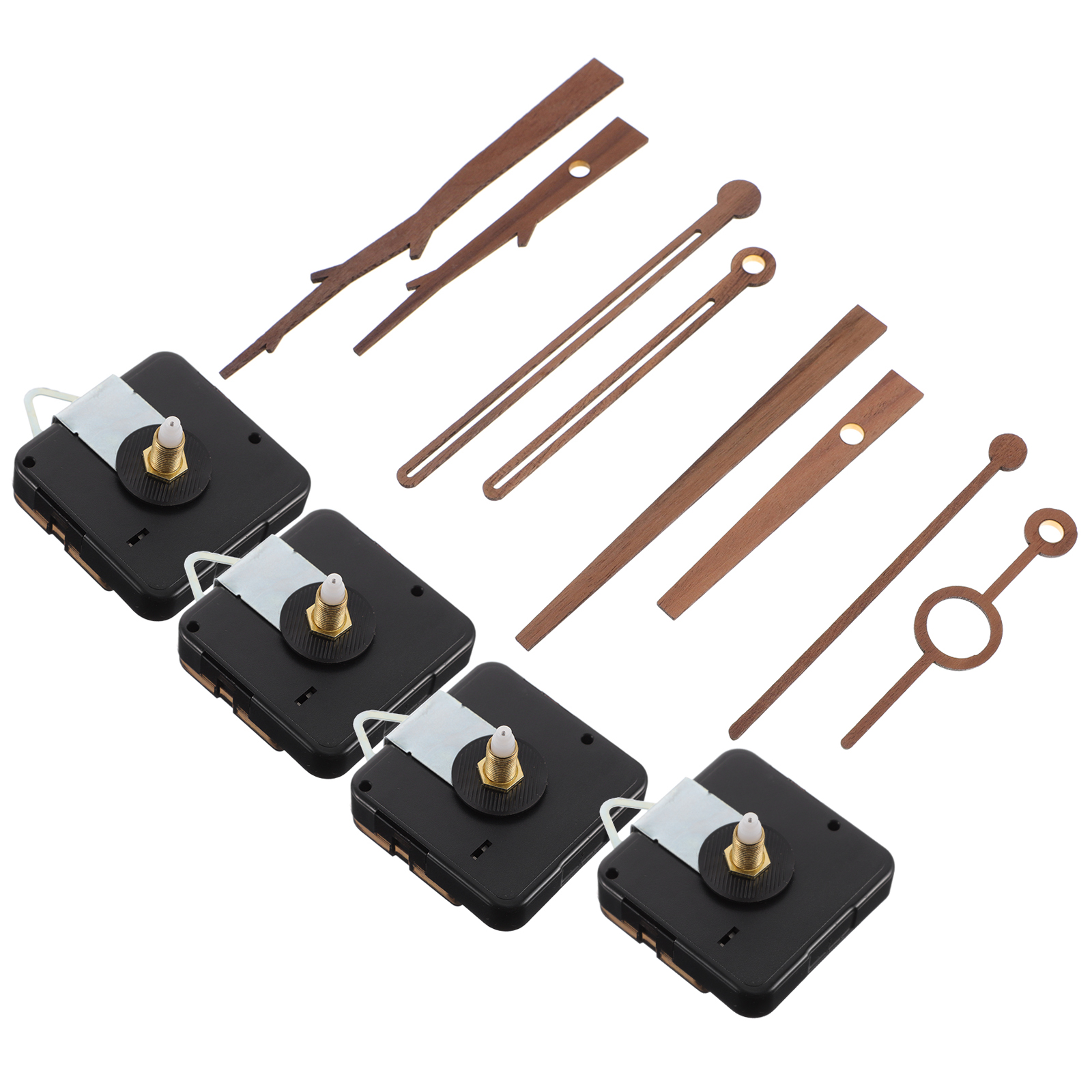 4 Sets Clock Mechanism Replacement Mute Kit Clocks Kits Making Sweep Silent Movement Plastic