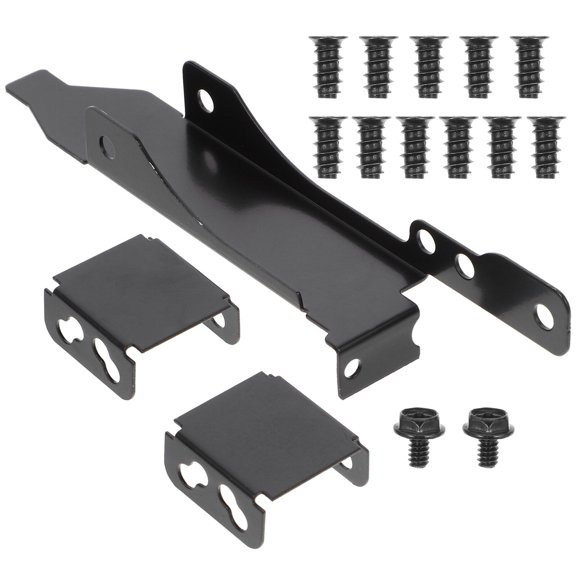 MERRYHAPY Black Dual Fan Mount Rack for Computer Rust-Resistant Pci Slot Bracket 4Sets