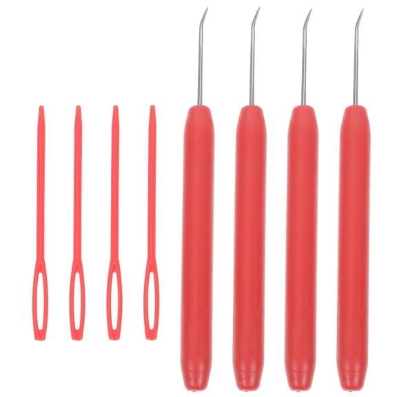 4 Sets Knitting Loom Hook Tools Colorful Looming Hooks Sewing Needles Crochet Hooks Knitting Needles (Random Color)