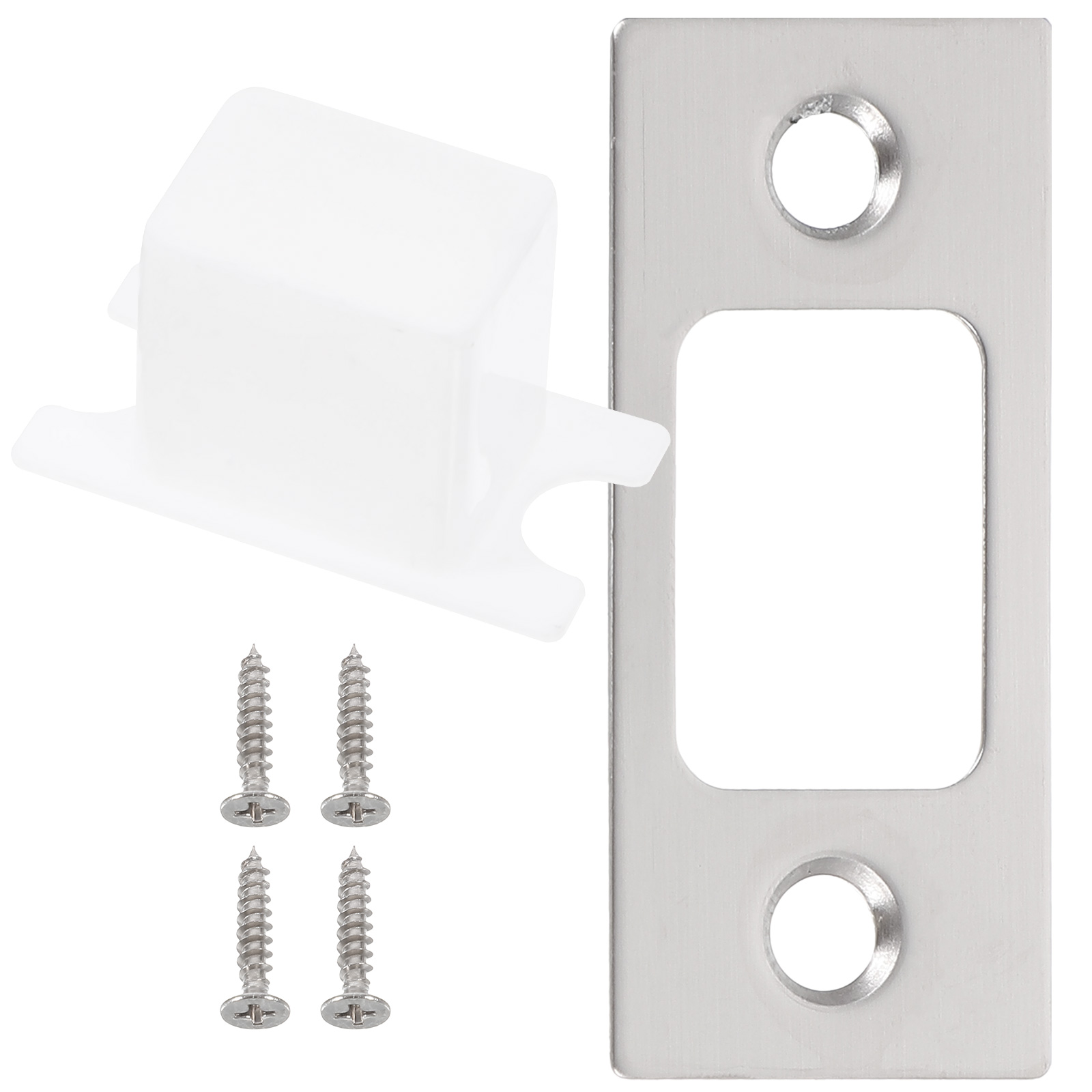 4 Sets Door Reinforcement Deadbolt Covers Security Striker Plates for