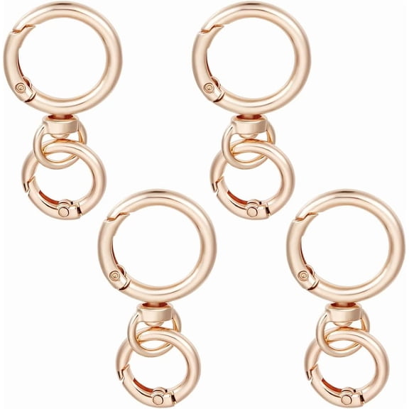 4 Sets Double Opening Swivel Clasp Alloyt Lobster Snap Clip Hook DIY