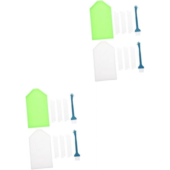 4 Sets Drill Disc Embroidery Tools Holder Mosaic Painting Tray Plate Sorting Tray Cross Stitch Diamond Art Supplies Mosaic Painting Tool Diamond Picture Tray Bead Storage Plastic