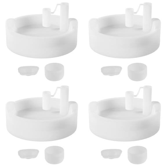 4 Sets Dust Cup Lid Covers Tumbler Stopper Straw Shot Silica Gel