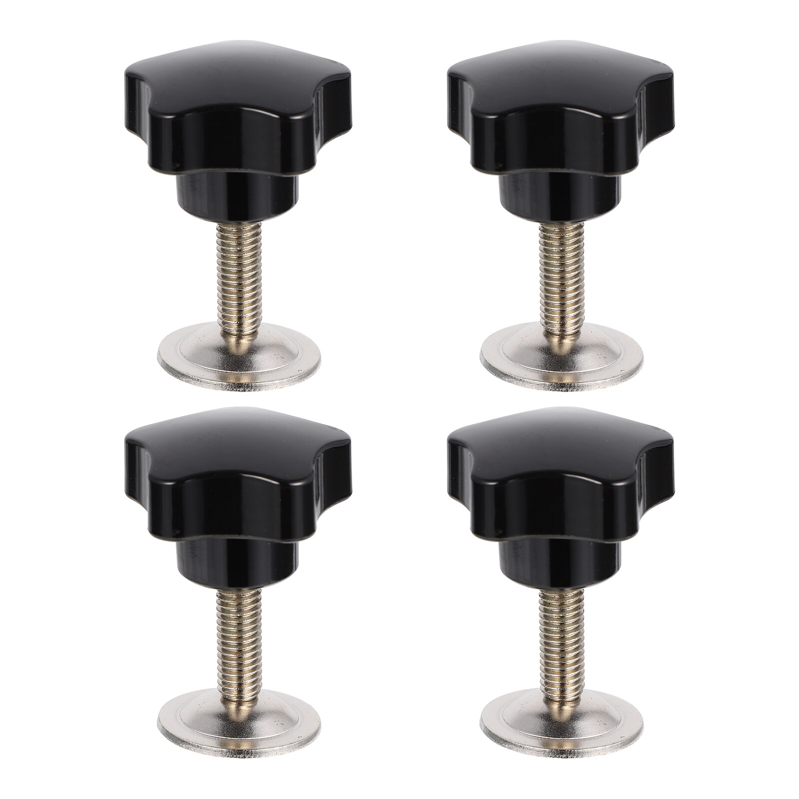 4 Sets Fivepointed Star Shaped Knobs Kit Threaded Knob Bolt with Knob