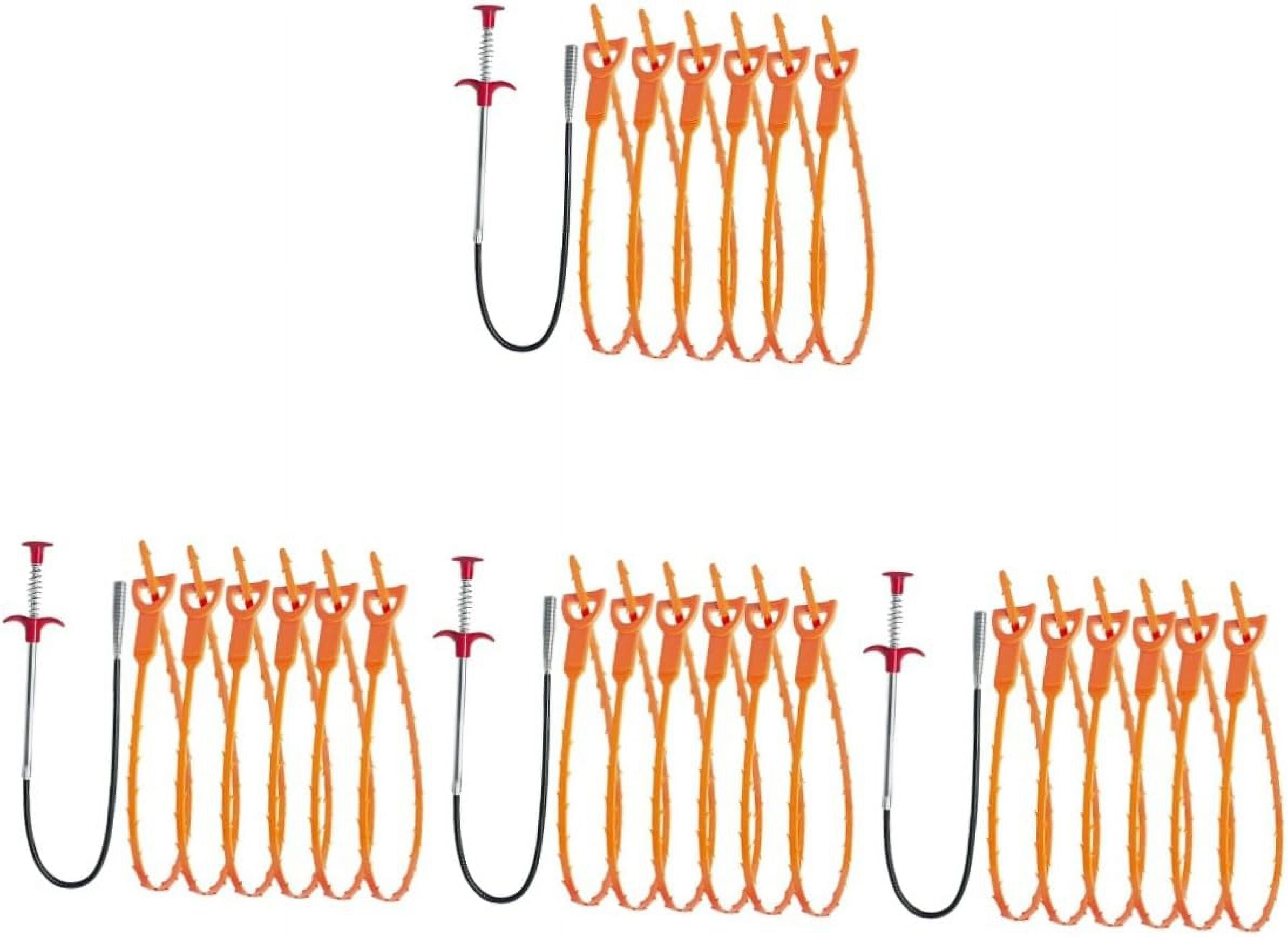 4 Sets Fourjaw Dredge Sink Pipe Cleaners Plumbing Tools Sink Drain