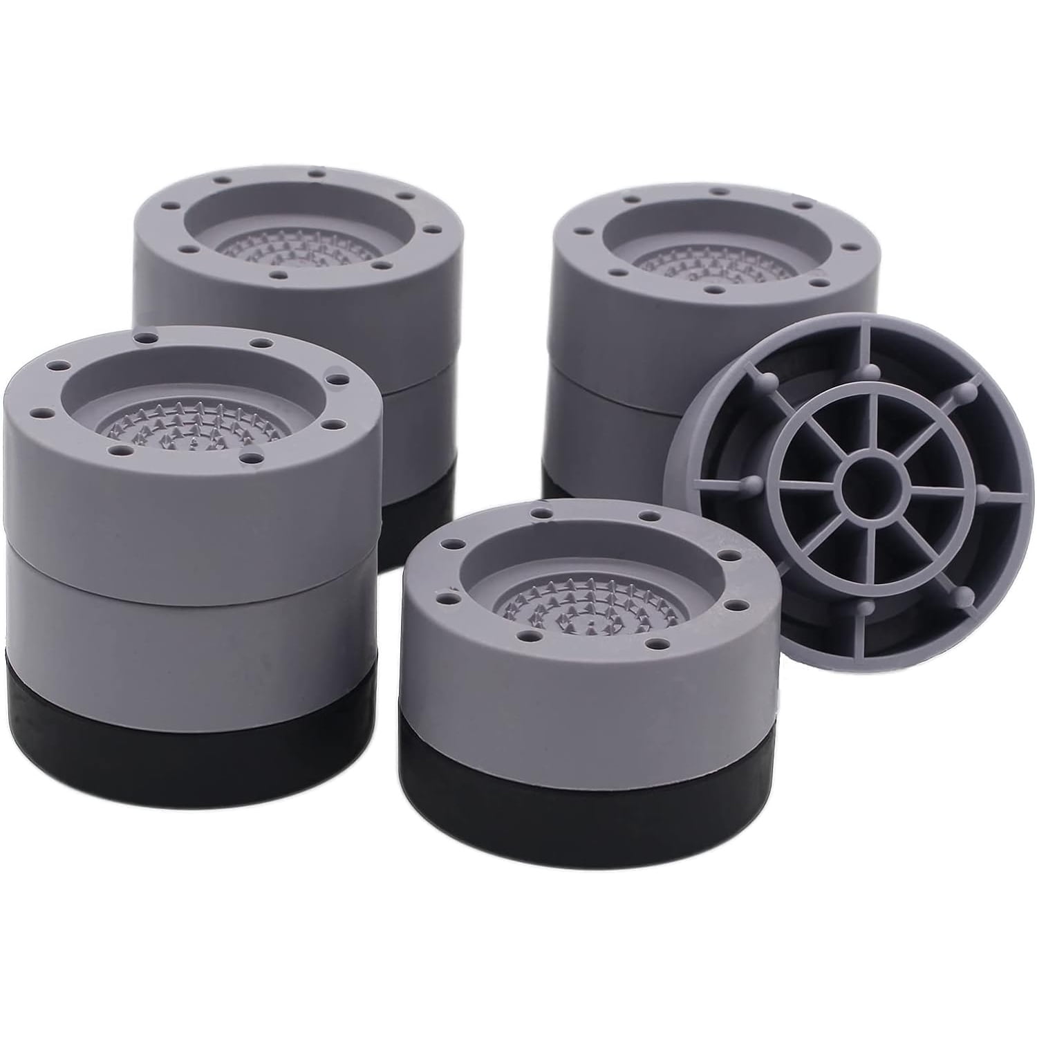 4 Sets Furniture Risers 1", 2.3 inch Bed Risers, Heavy Duty Bed Lifts