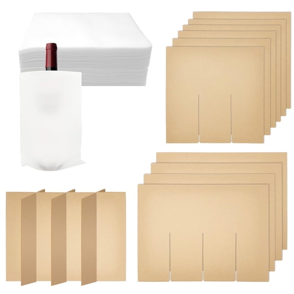 4 Sets Glass Divider Kits for Moving, Dish Packing Kitchen Moving Boxes Kit, Cardboard Dividers for Packing Shipping with Foam Pouches Fits, Box Not Included