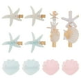 thumbnail image 1 of 4 Sets Hair Accessories Shell Pearl Starfish Hair Clips Resin Beach Seastar Rhinestone Hairpins DIY, 1 of 6