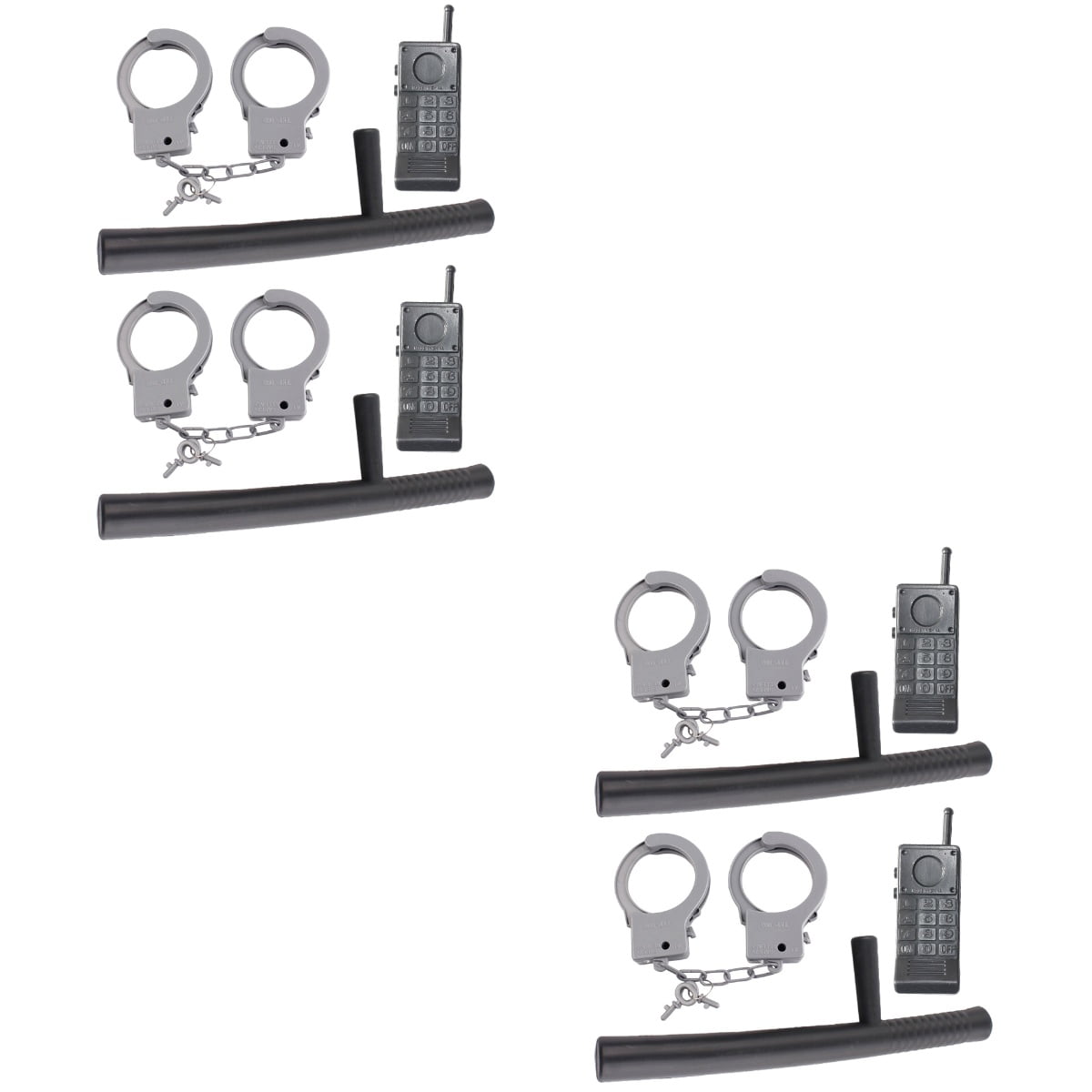 4 Sets Halloween Props Dreses Cosplay Accessories Handcuffs Police Costume Party Props Photo