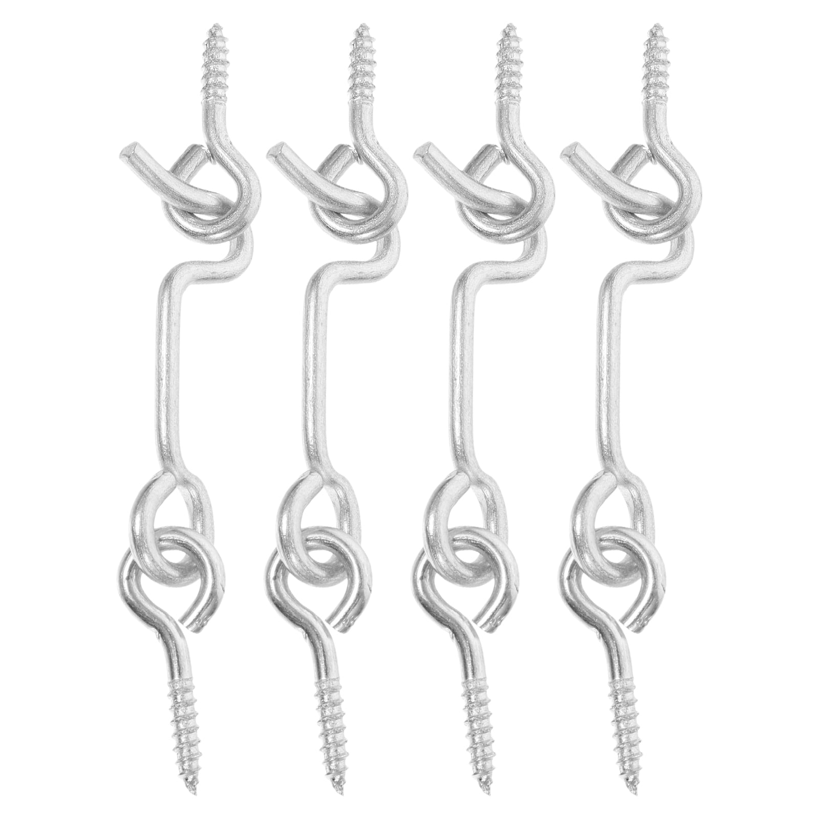4 Sets Hook And Eye Latch Carbon Steel Door Eye Latch Cabin Door Safety Latch
