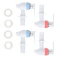 4 Sets Hot Cold Water Spigot Replacements Plastic Water Cooler Faucets