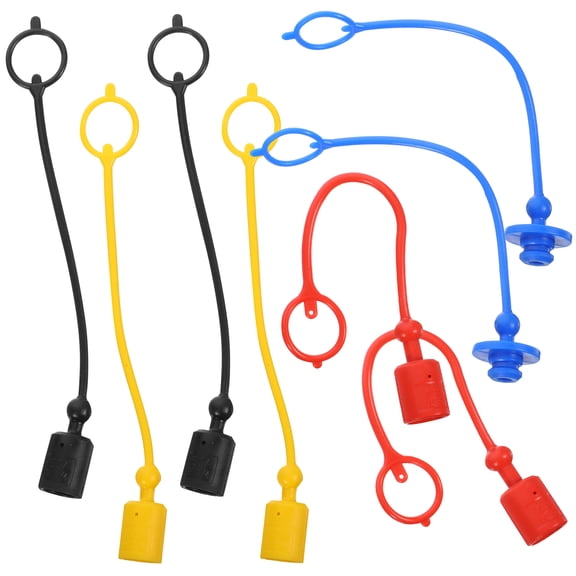 HOMEMAXS 4 Sets Hydraulic Quick Coupling Caps Connector Coupler Covers