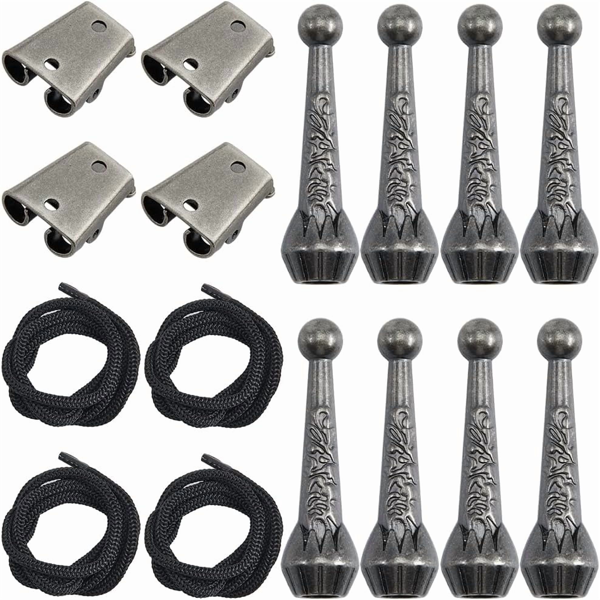 Bolo Tips 4 Sets Iron Bolo Tie Findings Kit Bolo Tie Tips Replacement End Caps ...