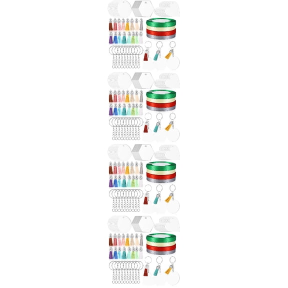 LITINKIMI DIY Acrylic Blanks, Assorted Colors, Smooth Edges, for Crafting and Decor, 4Sets