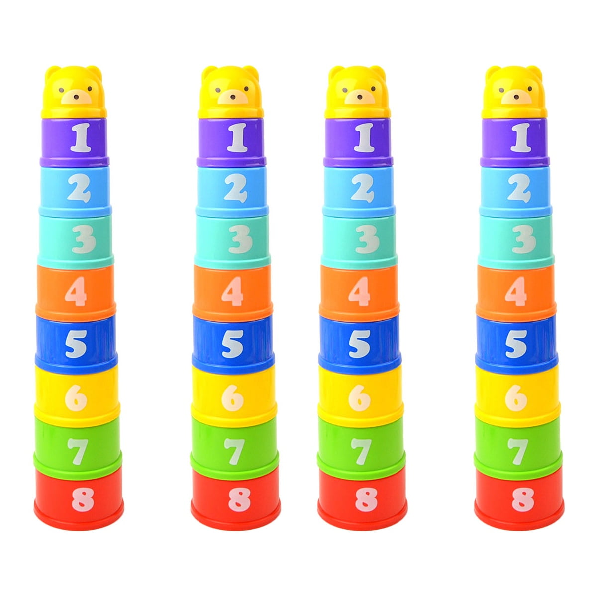 4 Sets Kids Stacking Toy Number Alphabet Stack Cups Educational
