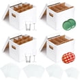 thumbnail image 1 of 4 Sets Kitchen Moving Boxes with Divider Kits for Dish Glassware Wine Glass Packing Box with Handle Included 15 x 12 x 10 Inch 2 Cup and Plate case, 20 Corrugate Dividers, 36 Foam Pouches, 1 of 6