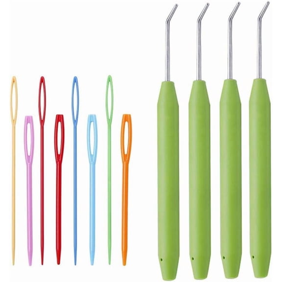 4 Sets Knitting Loom Hooks, Crochet Hook Set with 8 Pieces Needles for Knifty Knitters