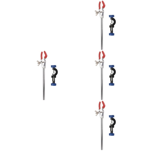 4 Sets Laboratory Flask Clamp Test Tube Fixing Clamp with Laboratory Stand Clip