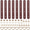 thumbnail image 1 of 4 Sets Leather Metal Connector Buckles Purse Suspension Clasp Handbag Chain Link Clasps Leather Strap Fastener D Ring Screws Leather Craft Purse Hardware Supplies 3.7×0.5inch Brown DIY, 1 of 9