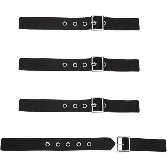 4 Sets Leather Sew-On Toggles Closures Black Imitation Leather Snap Toggle Sewing On Snap Buckle Metal Clasp Fasteners Replacement Snap Toggle Sewing Accessories