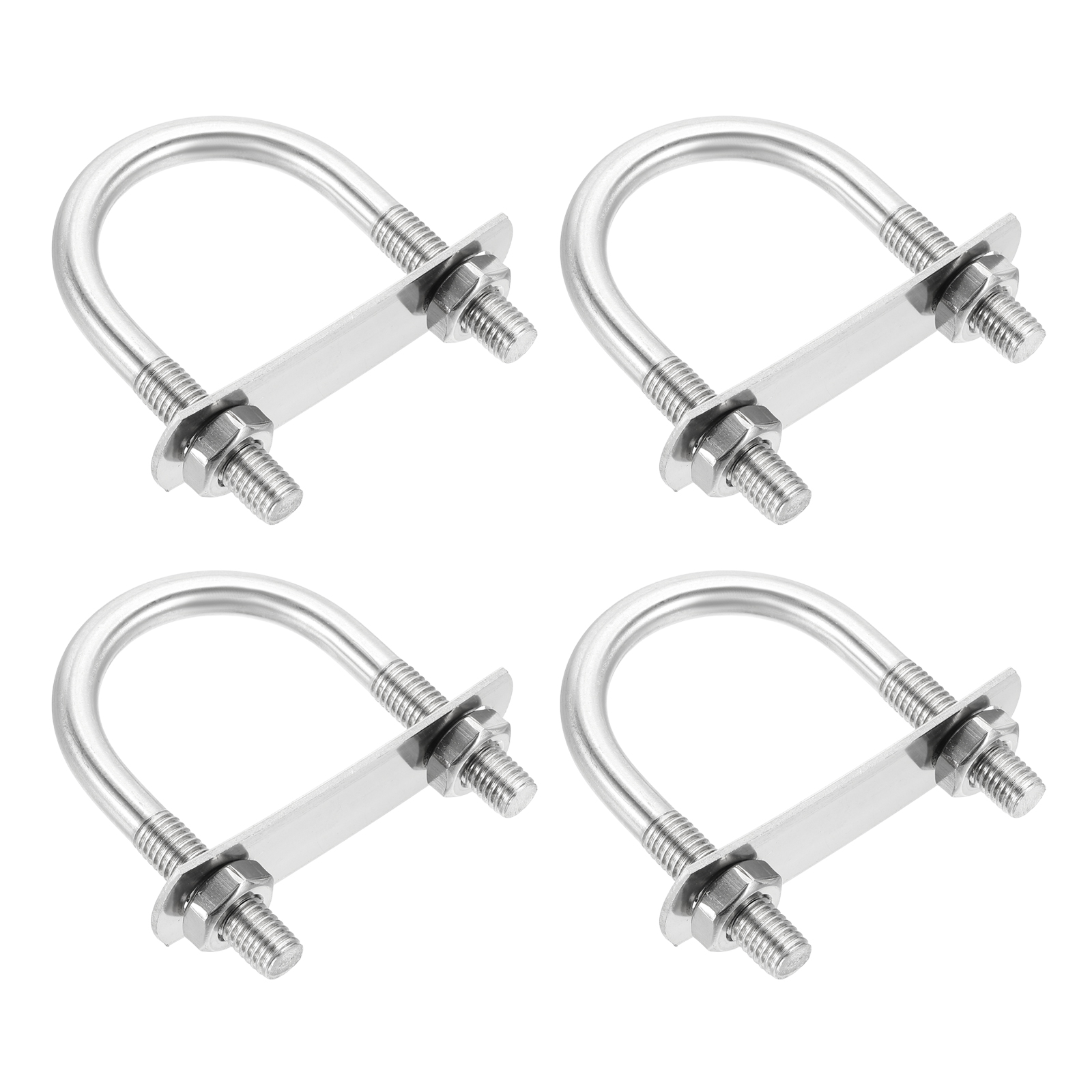 4 Sets M10 Round U-Bolts 50mm Inner Width 82mm Length U-Clamp Bolt