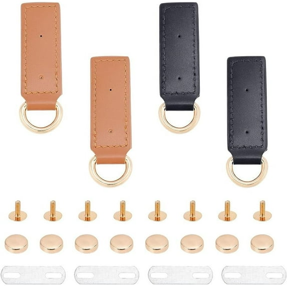 4 Sets Metal Side Bag Buckle 2 Colors Leather Purse Suspension Clasp Detachable D-Ring Buckle with Screws Webbing Strap Buckle Handbag Side Clip Buckles DIY Leather Craft Bag Hardware Clasp