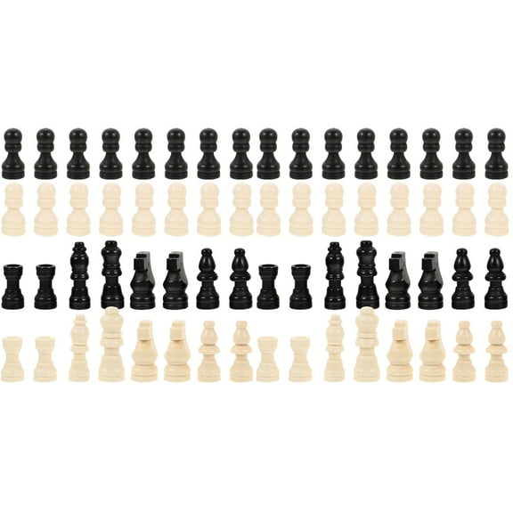 4 Sets  Mini Chess Set Wood Chess Set Small Chess Pieces International Chess Pieces for Chessboard