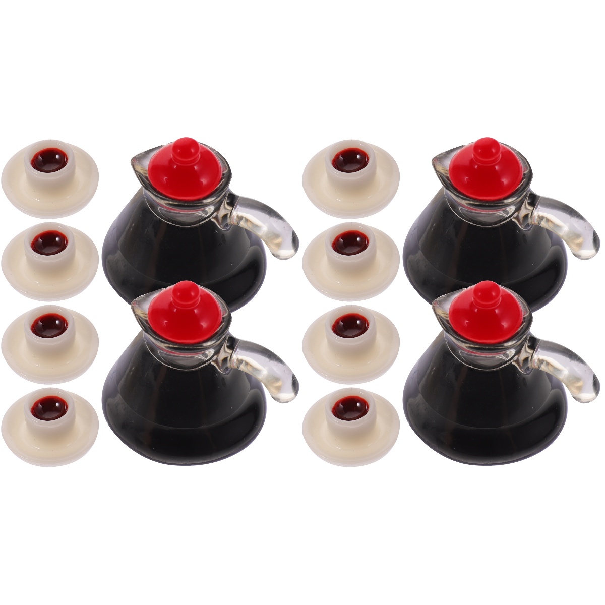 4 Sets Mini Coffee Pot Ornament Decor Miniature Coffee Holder Mini