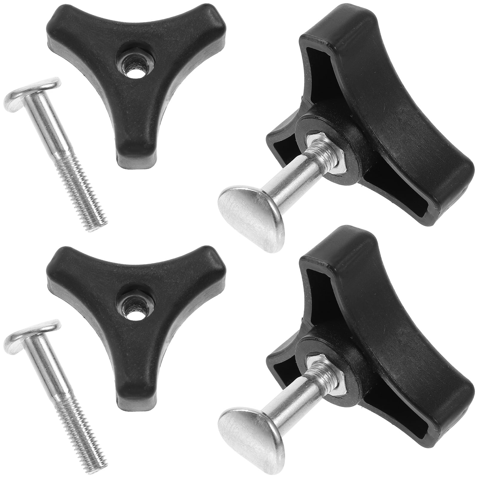 4 Sets Nuts Bolts Triangle Knob Handle Universal Lawnmowers Handle Wing