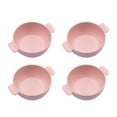 thumbnail image 1 of 4 Sets Of Double Ear Bowls, Thickened Complementary Food Bowls with Handles, Antis Drop Noodles Bowls and Heat Resistants Tableware(Pink), 1 of 6