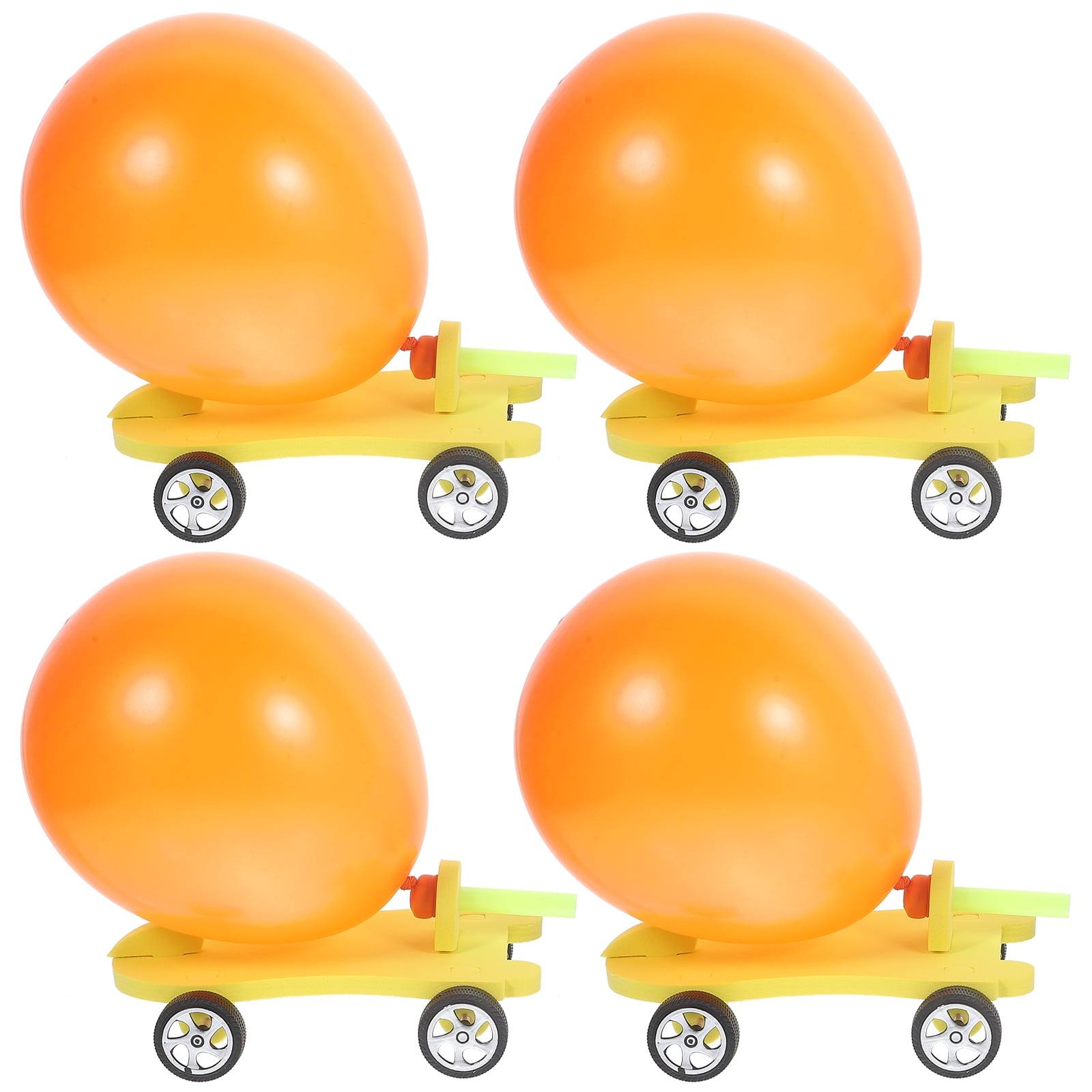 4 Sets Recoil Trolley Toys for Baby Childrens Force Creative Playthings
