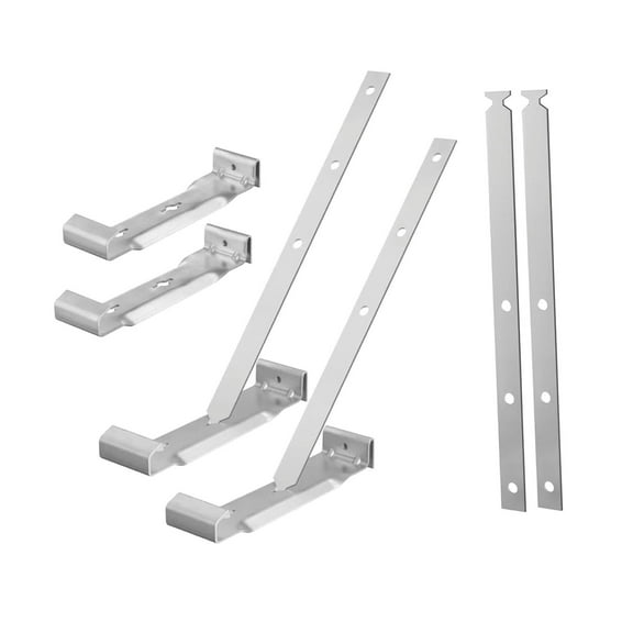 4 Sets Roof Gutter Support Aluminum Bracket Strap Strong Durable for Residential Commercial Buildings