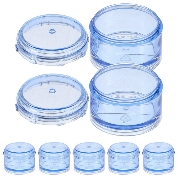 4 Sets Round Case 7 Day Organizer Travel Medicine Kit Pills Box Protein Powder Container Weekly