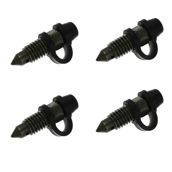 NIAIZEK 4 Sets Motorcycle Brake Bleed Screw Kit Plastic and Steel Anti-Leakage Replacement Parts