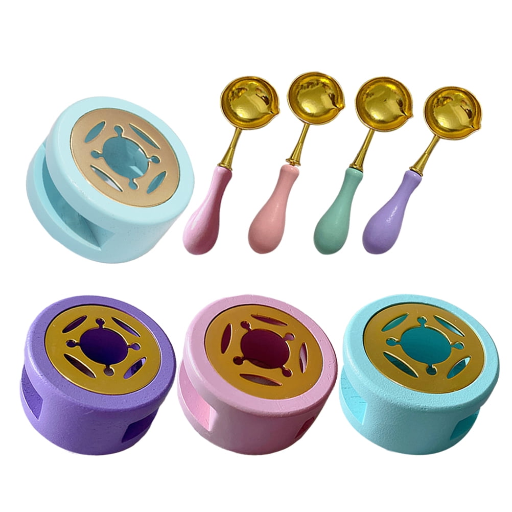 4 Sets Seal Furnace Wax Melting Stoves Handcraft Valentines Encanto