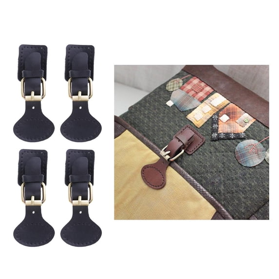 4 Sets Sew On Leather Buckle with Pin DIY Bag Handbag Clasp Sewing Craft