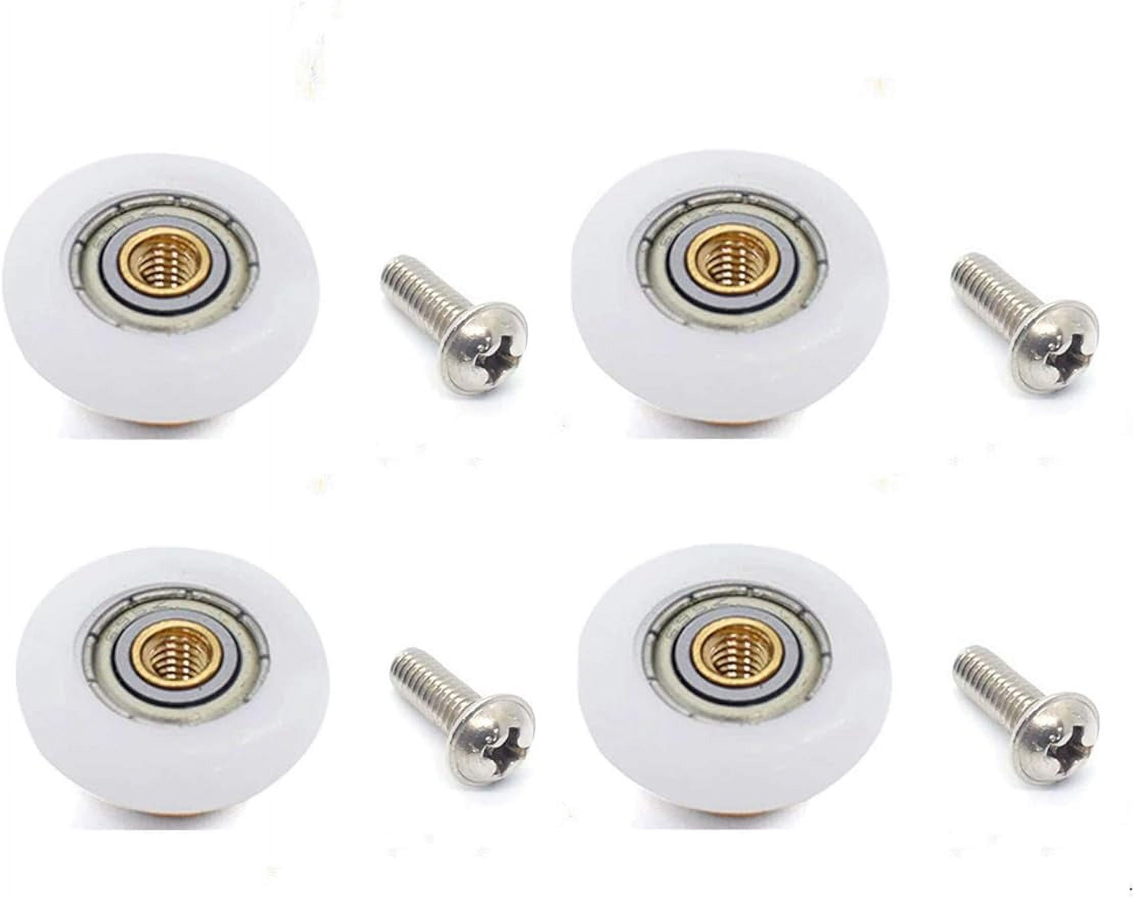 4 Sets Shower Door Rollers Runners Wheels Replacement Part Bathroom ...