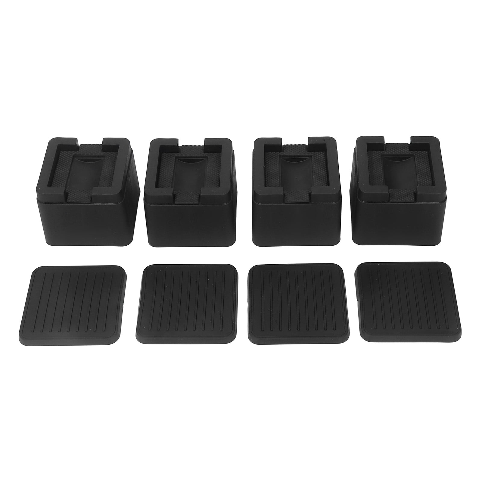 4 Sets Sofa Risers Square Rubber Anti Skid Bed Raisers Blocks for Home
