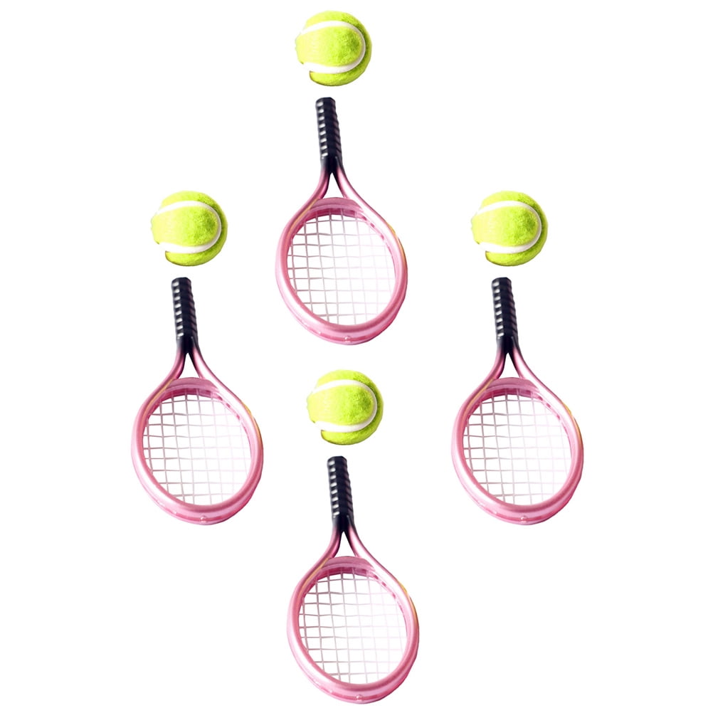 HONITANO Mini Tennis Rackets Plastic Model Enthusiasts Toy 4Set 3.54X1 ...