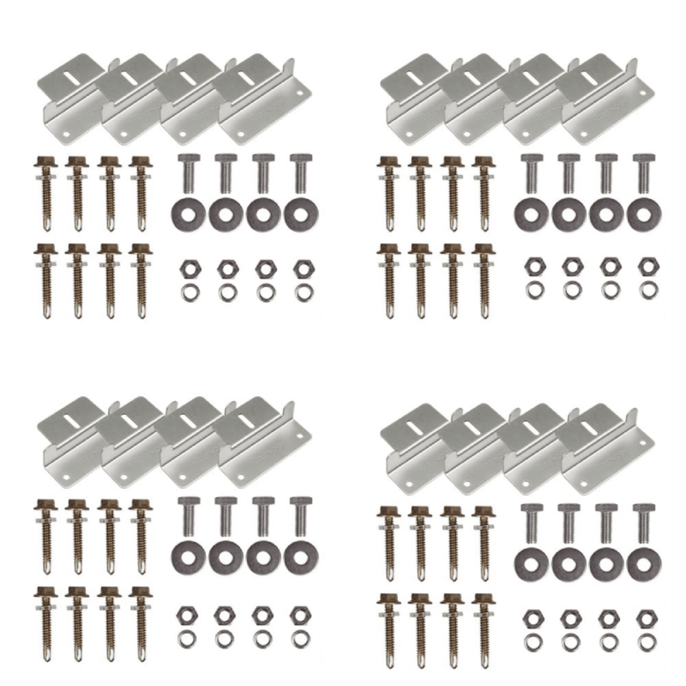 4 Sets of Solar Panel Mounting Z Brackets Lightweight Aluminum Corrosion-Free Construction for RVs, Trailers, Boats, Yachts, Wall and Other Off Gird Roof Installation