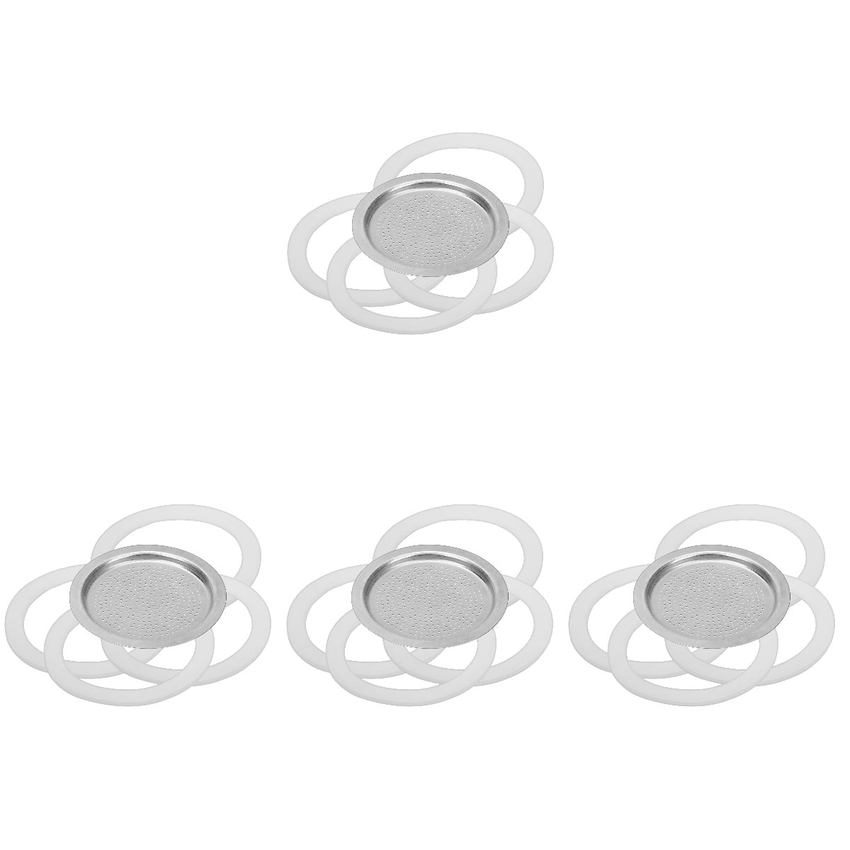 4 Sets Strainer Espresso Maker Sealing Rings Coffee Filters Coffee